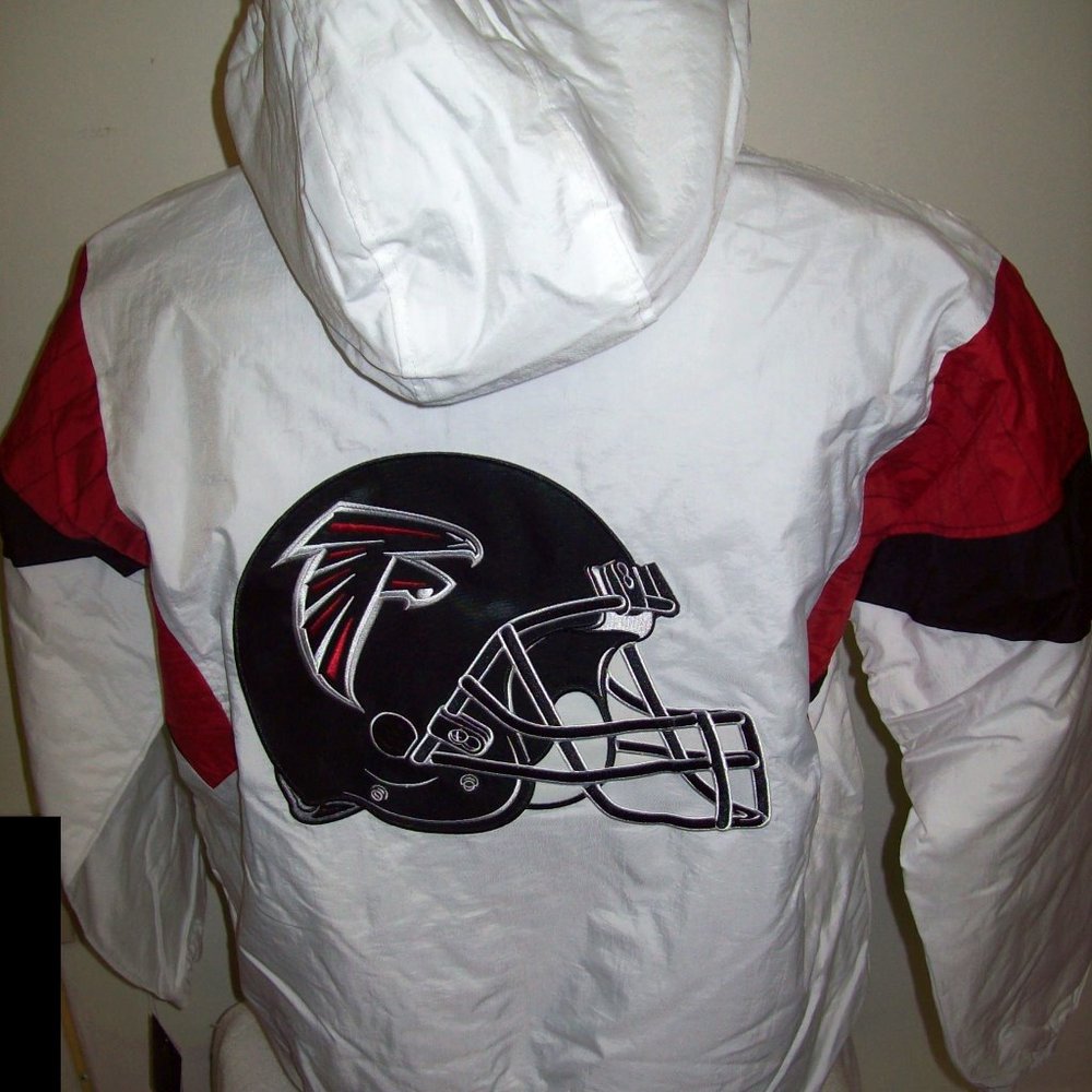 Falcons Starter Jacket Atlanta NFL Half Zip Jacket WHITE 3X 4X